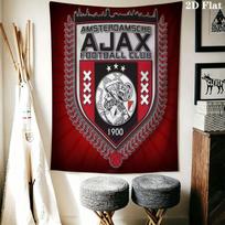 AFC Ajax poster Wall Hanging Printed Fabric Blanket Decorative Tapestries for Bedroom Living Room Home Decor 100cm x 150cm gray