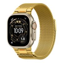 Strap For Apple Watch Bands Ultra 4 3 2 49mm 46mm 40mm 44mm 45mm 42mm Milanese Loop Correa Bracelet iWatch Series 12 11 10 SE 9 38 40 41mm S10-42mm beige