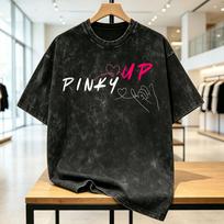 PINKY UP Katseyes T-Shirt Summer  Y2K Fun T-Shirts Cotton Harajuku Tshirt For Male Short-Sleeved Print Tops M black