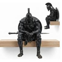 Vintage Spartan Warrior Statue 3D Printed Bookshelf Edge Decor  Home Decoration juoda