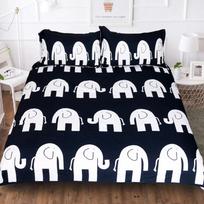 3D Duvet Cover Sets Indian Elephant Bedding Set Black White Ropa De Cama King Size Animal Bohemian Bedding 228x228 Bed Linen Flat Bed Sheet&AU Queen 210x210cm