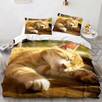 Luxury New 3D Print Animal Cat Comfortable Duvet Quilt Cover Pillowcase Bedding Set Children Bedroom Decoration Home Textile 70x133cm 2pcs