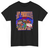 My Pronouns Are All In Funny Poker Tee | Unethical Threads XXL blue