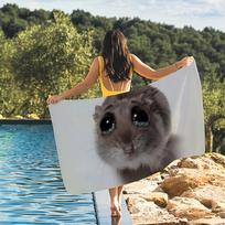 Sad Hamster Meme Cute Towel Quick Drying Beach Towels Are Suitable For Swimming Pools Camping Yoga And The Gym 40x70CM