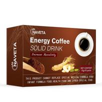Energy Coffee — Ginseng Men's Vitality Coffee Solid Drink, 10 Sachets (100g), Instant Coffee Mix 10 Sachets (100g) brown