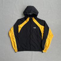 Mens Lightweight Hooded Windbreaker Jacket With Reflective Trim Colorblock Design Fall Streetwear M yellow