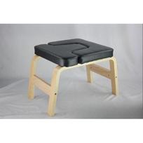 Wooden Yoga Headstand Bench Wood Stand Inversion Chair for Relieve Fatigue and Shape Body Yoga Inverted Stool with PU Pad