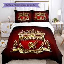 Liverpool Football Club Bedding Set Breathable Duvet Cover With Pillowcases Home Decoration Birthday Gift 135cmx200cm