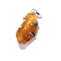Natural Shukra Mani Pandent, 25 ct (A+++ Quality), Lab Certified, Body Healthy, Increasing Mental, Intellectual Capacity orange