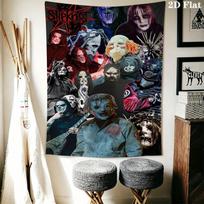 Slipknot Band Wall Tapestry Tapestry Fashion Print Wallmounted Wall Decoration Wall Covering Decoration Background Wall Hanging Cloth 130cm x 150cm