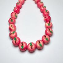 Stackable Colorful Choker Layered Retro Necklace Simple Fruit Bead Necklace  Beach Style N