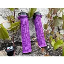 ODI Bike Grip Rubber Soft Bicycle Handlebar Grips Non-slip MTB Grips Waterproof MTB Cuffs Lock on Bike Handle Mountain Bike Grip 5 Model3-Purple