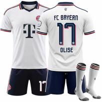 Paaugliams Vaikams Suaugusiems Futbolo Aprangos 2026-27 Bayern Išvykos #17 OLISE Sportiniai Treniruočių Marškinėliai su Kojinėmis 20