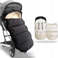 Baby Stroller Sleeping Bag Newborns Thick Cotton Swaddle Blanket Windproof Anti-Kick Warm Fleece Lined Dark Gray gray