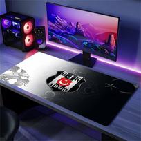 BJK Besiktas Color Mouse Pad Large Gaming Table Cushion Non-slip Laptop Tablet Big Mousepad XXL Mat Mini PC Playmat With Lock edge 30cmx60cm(11.8x23.6inch) white