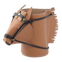 3D Horse Head Leather Pen Container Desktop Organiser Storage Container For Pens Pencil Cosmetics Tool And Small Items 1