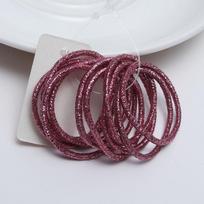 Mini Size Kids Glitter Elastic Hair Bands Girls Hair Gum Children Hair Holder Hair Accessories Birthday Gift Mini size gray