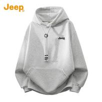 JEEP Men's Casual Hooded Pullover Hoodie M viržių pilka spalva