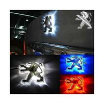 1pc 2d Led Car Tail Logo Light Badge Emblem Backlight For Peugeot 206 207 307 308 406 408 508 G-Good 9.8*9.5cm