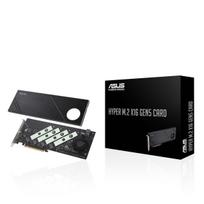 ASUS Hyper M.2 x16 Gen5 Card PCIe 5.0/4.0 Expansion Card Supports Up to 4 NVMe M.2 SSDs (2242/2260/2280/22110) with Active Fan and Heatsink