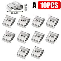 Long Lasting Solar Panel PV Cable Clamps Stainless Steel Clips 10/50Pcs for 2mm/4mm Dual Wires Off Grid Solar System Mounting A 10Pcs