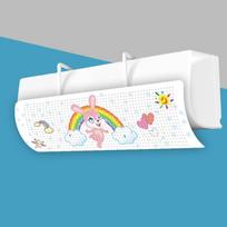 Cartoon Universal Air Conditioning Wind Shield Anti Direct Blowing Blow-Proof Wind Guide Cover Adjustable Deflector Home Use