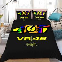 Duvet Cover Pillowcase Moto R-Rossi 46 Bedding Set Bedroom Decoration 2/3piece set Single/Double/Queen Large Size for Boy adults 100x135cm (2pcs)