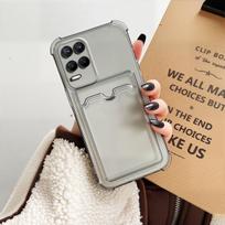 Case for realme 8 4G Pro Transparent Cardholder Phone Case, Airbag Anti-drop Soft TPU Cover, Insert Photo Card Design realme 8 4G