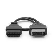 Work Nissan Old Car 14pin to OBD2 16Pin Connector Cable gray