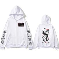 Anime Tokyo Ghoul Ken Kaneki Zipper Hoodies Men Women Clothing Fashion Zip Up Hooded Sweatshirts Long Sleeves Jacket Caot Hoodie M balta