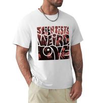 The Scientists Weird Love Tshirt Vintage Print Crew Neck Tee 3XL black