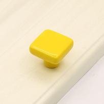 Ceramic Colored Ceramic Knob Single Hole Cabinet Knob Simplicity Drawer Knobs  Children Yellow