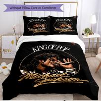 3pcs Duvet Cover Set (1*Duvet Cover + 2*Pillowcase, Without Core), Michael Jackson Print Soft All‑Season Bedding Set, Home Bedroom Decor Gift 140cmx210cm