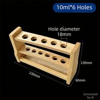 6 Hole Colorimetric Tube Rack 10ml 25ml 50ml Test Tube Stand New Test Tube Holder  Sample Storage 10ml