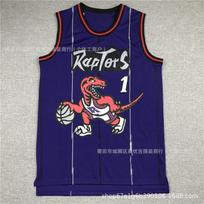 Toronto Raptors Jersey 15 Vince Carter 1 Tracy McGrady Men Retro Embroidered Basketball XL black