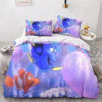 Anime Finding Dory Nemo Duvet Cover with Pillowcase Bedding Set Adult Boy Girl Bedroom Decoration Children Single Double Size 135x200cm 2pcs&Duvet Cover