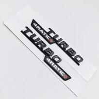 3D ABS Juodos E53 Logotipo Raidės TURBO 4MATIC Ženklelis Automobilio Galinė Žvaigždutės Lipdukas Bagažinė AMG Emblema Mercedes Benz AMG W212 W213 E Klasė