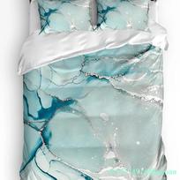 Marble Texture Duvet Cover With Pillow Case Custom 3pcs Bedding Set Quilt Cover Double Bed Home Textile EU single(135x200cm)
