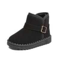 Children's Snow Boots Winter New Girls Fleece Warm Cotton Boots Boys Thickened Short Boots 36 black