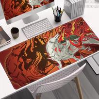 Okami Mousepad Big Gaming Masuepad Japan Deskpad Computer Desk Mat Rubber Pc Table Carpet Large Mouse Pad Pc Mouse Mats 800x400x2mm gray