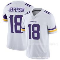 Minnesota Vikings 18 Justin Jefferson Football Jersey Mens Sports Game Uniform L