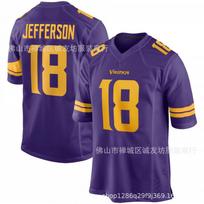 Minnesota Vikings 18 Justin Jefferson Football Jersey Mens Sports Game Uniform XXXL