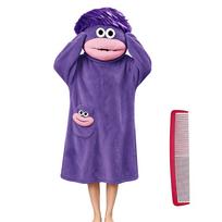 Children's Funny Big Mouth Pajamas with Comb, Jumpsuit Loungewear for Boys and Girls 100 purple