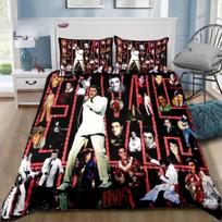 Poster Duvet Cover Pillowcase C-Collection E-Elvis Bedding Set Boy Bedroom Decoration 2/3pcs set Single/Double/Queen Large Size 100x135cm (2pcs)