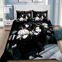 Anime T-Tokyo G-Ghoul Duvet Pillowcase Bedding Set Adult Boy Girl Bedroom Decoration Children Single Double Large Size Gift 135x200cm (3pcs)
