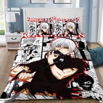 Anime T-Tokyo G-Ghoul Duvet Pillowcase Bedding Set Adult Boy Girl Bedroom Decoration Children Single Double Large Size Gift 140x200cm (2pcs)