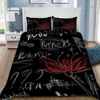 Anime T-Tokyo G-Ghoul Duvet Pillowcase Bedding Set Adult Boy Girl Bedroom Decoration Children Single Double Large Size Gift 135x200cm (3pcs)