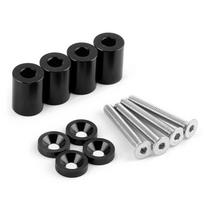 Aluminum Alloy Bonnet Raisers Hood Vent Spacers Screws Kit Modified Parts for Racing CarBlack