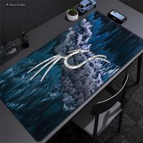 90x40 Black Large Mousepad Kali Linux Logo Gaming Accessories Mouse Pad Carpet Non-Slip Laptop Notebook Mousepad Office Deskmat 60x30cm