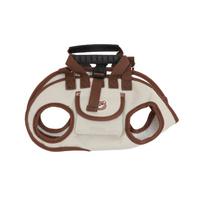 Dog Lift Harness Carrier Sling Backpack Adjustable Leash for Small Dogs Puppy Travel Portable S black
